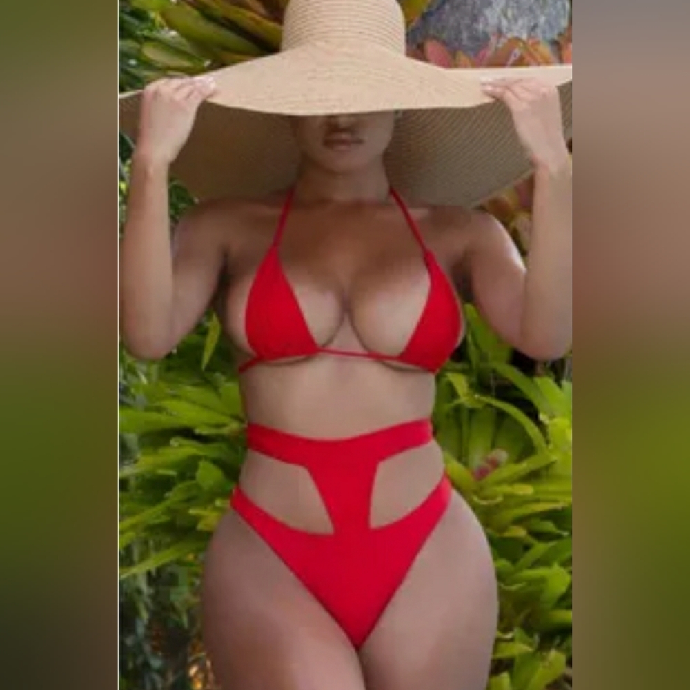 Red Matte Collection Troy Bikini Swimsuit